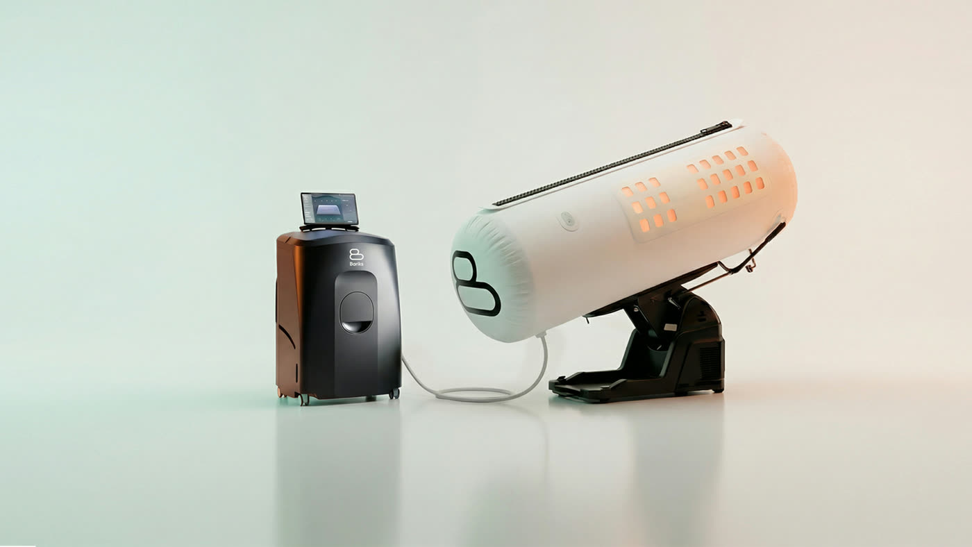 Bariks portable HBOT chamber and compressor